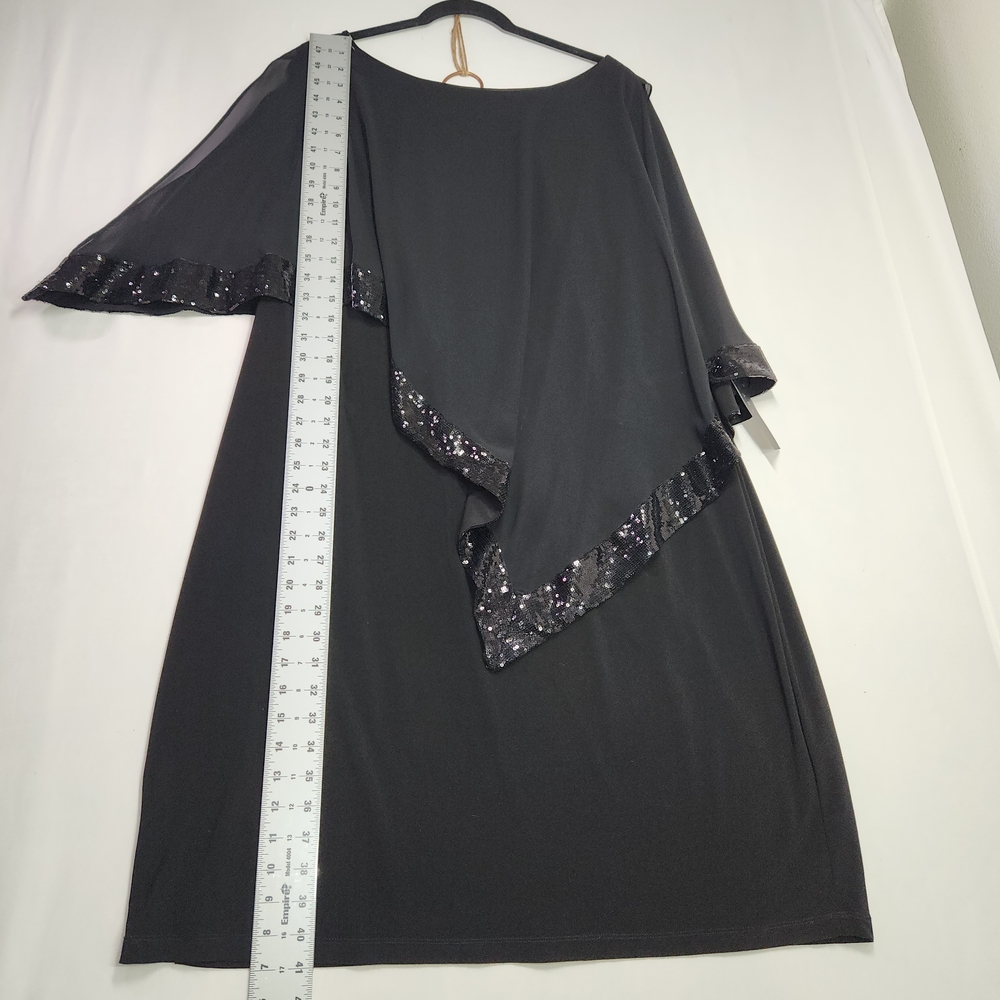 ⭐️NWT Scarlett Black Dress with Sequin Detail Overlay Size 22W⭐️ - Picture 4 of 9